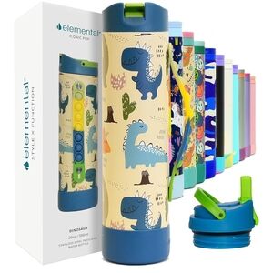 Elemental Iconic Kids Water Bottle for School NIB